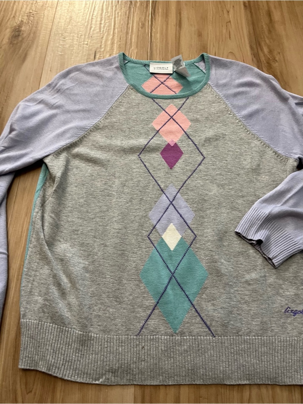 Lizgolf Heather Argyle sweater (l)
